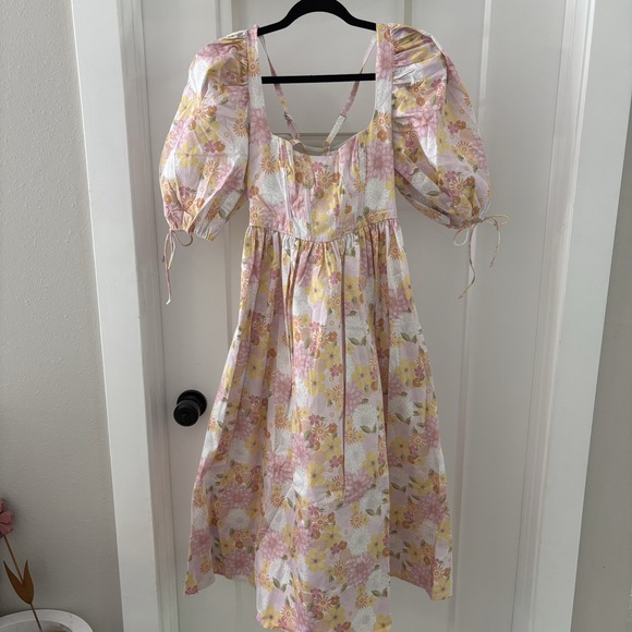 NWT FOR LOVE‎ AND LEMONS CARRIE MIDI DRESS Size XS - Picture 3 of 7